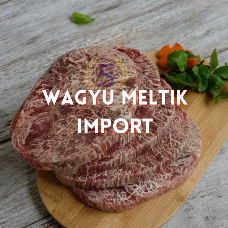 

[FROZEN FOOD DAGING] STEAK WAGYU SIRLOIN 5PCS/PACK MELTIQUE MELTIK MAKANAN INSTAN BEEF SIRLOIN