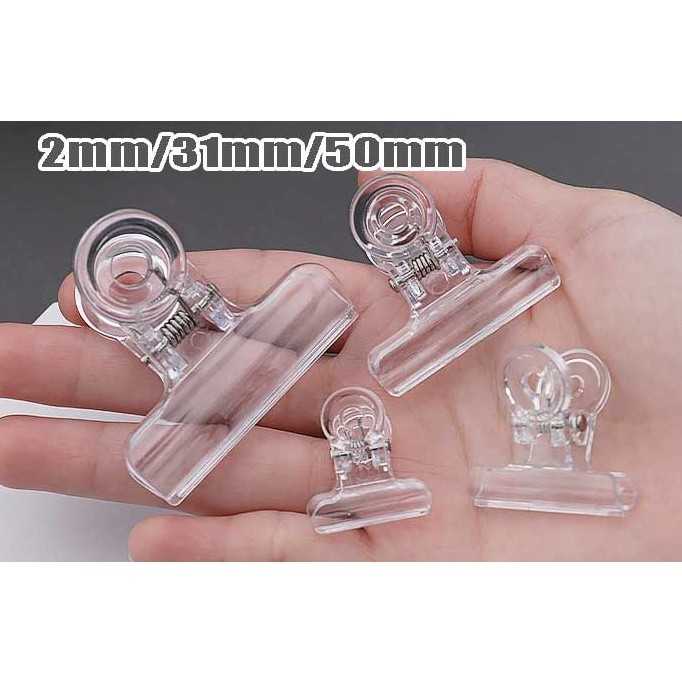 

J132 Klip Kertas Transparan / Paper Clip Plastik Bening / Klip Penjepit Kertas / Untuk Sekolah Siswa Tangan Penyimpanan Kartu Rekening Klip Tagihan Klip Kecil D2V