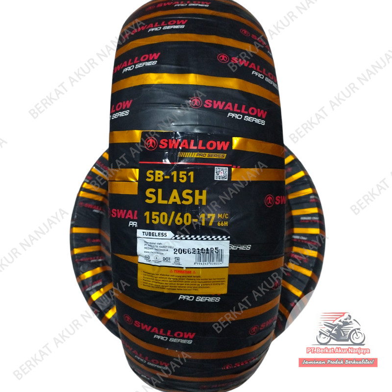 Ban Swallow Slash 150 60 ring 17 Tubeless Free Pentil
