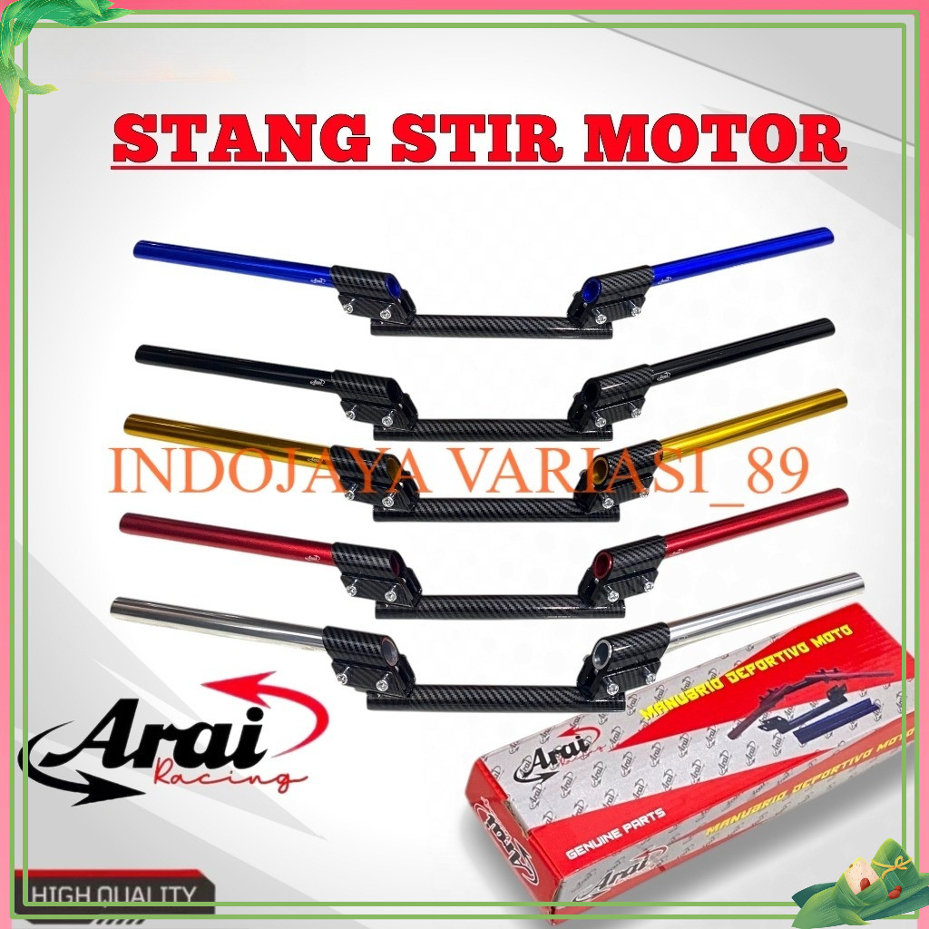 STANG STIR ARAI STANG VARIASI MODEL TRANSFORMES CARBON CNC UNIVERSAL NINJA VIXION CB150R KLX CRF VER
