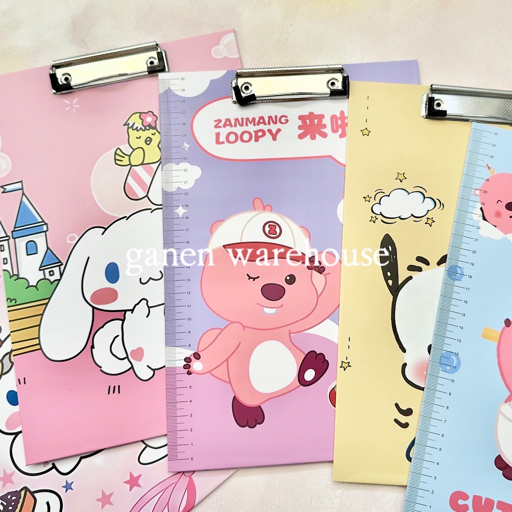 

[GW] Papan Ujian Kartun Loopy Sanrio A4 Papan Clipboard