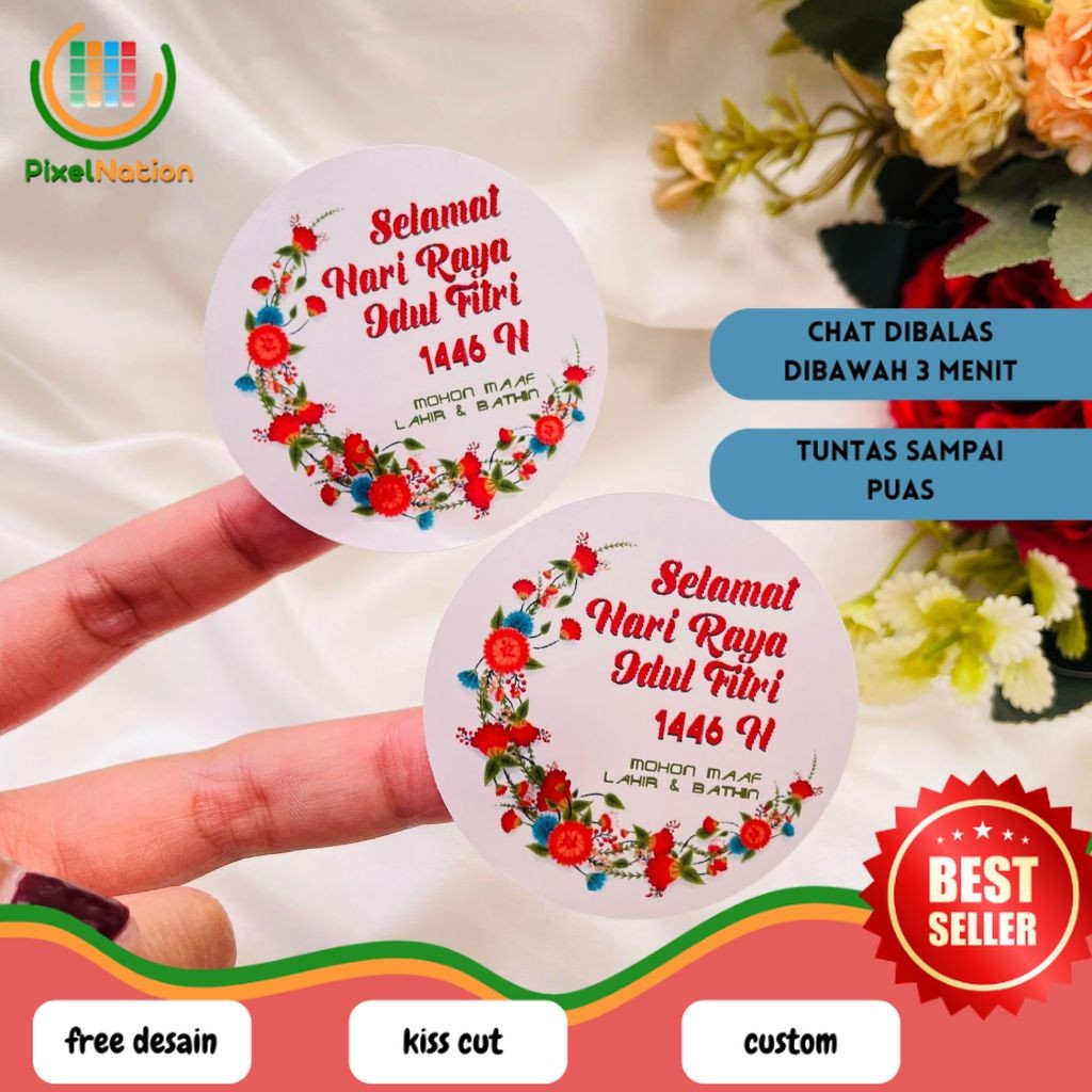 

PiNat 9-15 Sticker Toples Hampers Ramadhan Sticker Label Selamat Hari Raya Idul Fitri Bandung