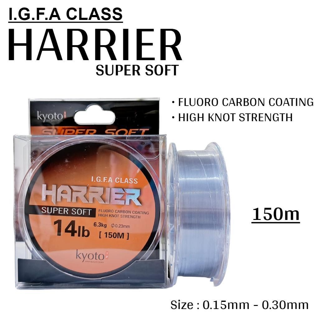 GPJ Kyoto I.G.F.A Class Harrier Panjang 150m Senar Super Soft Fluorocarbon Coating Tali Pancingan Wa