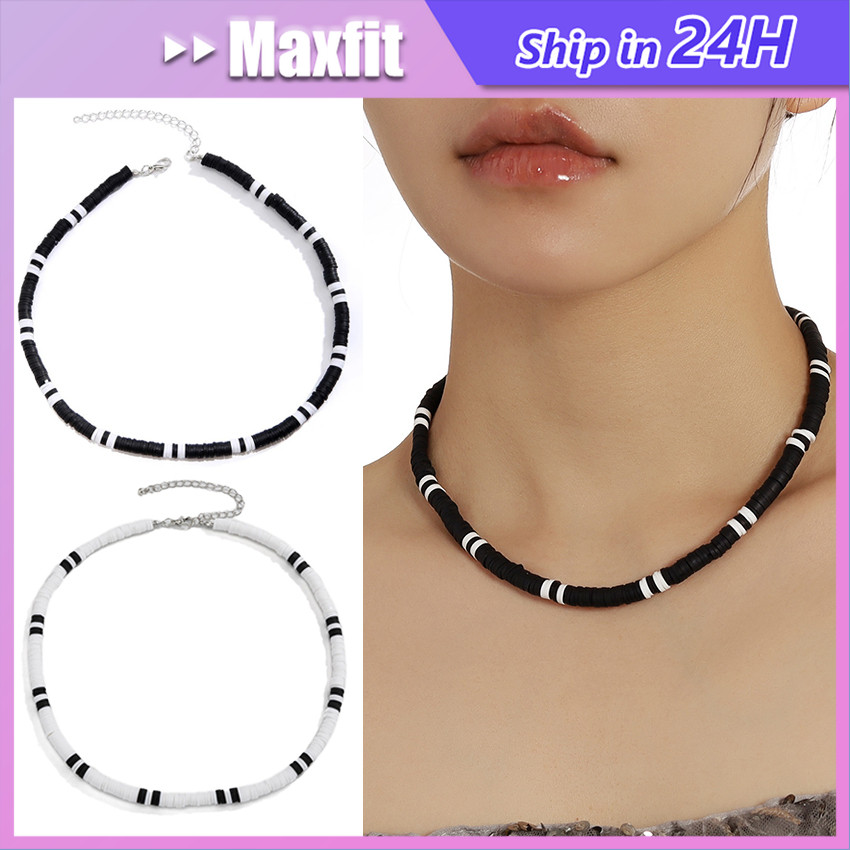 Beaded Necklace Batu Manik Etnik Ethnic Rocks Kayu Pria Laki Kalung Beads Choker Manik Unisex Korea