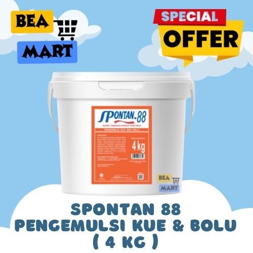 

SP Spontan 88 4kg | Cake Emulsifier / Pengembang Pelembut Pengemulsi Kue Ember 4 kg