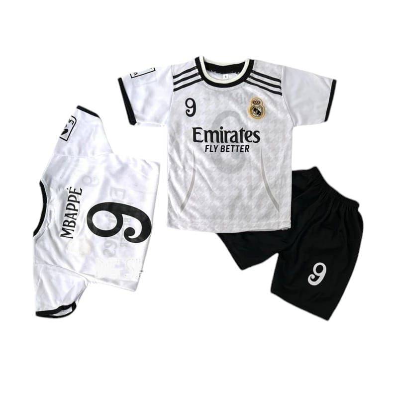 Stelan Baju Bola Anak Mbappe Real Madrid Argentina Messi Portugal Inter Miami Ronaldo Jersey
