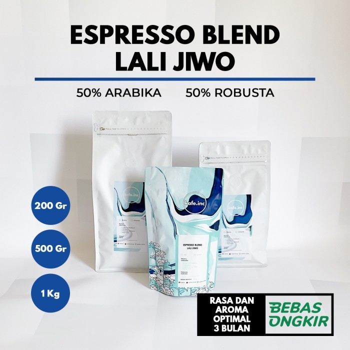 

Espresso Blend Lali Jiwo Kafein 50% : 50% - 500 Gram, Biji