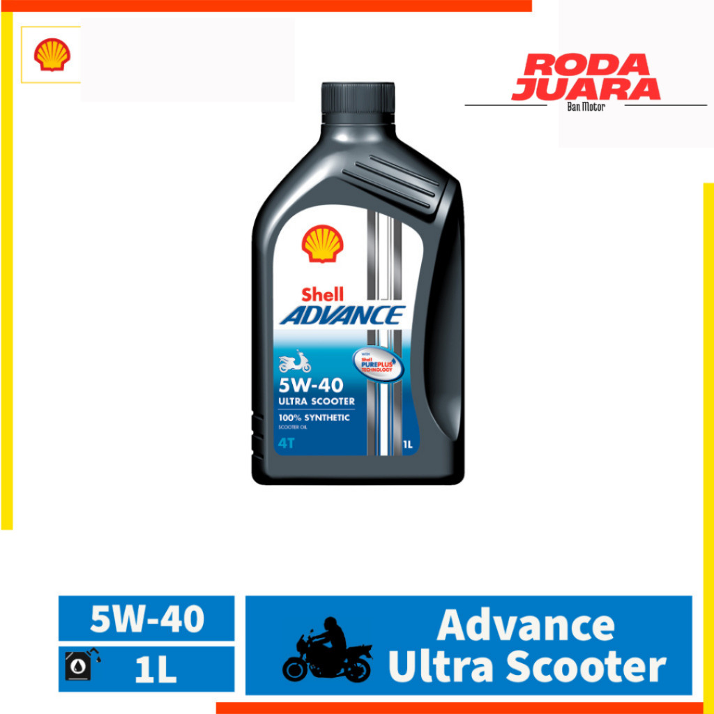 Shell Advance Ultra Scooter 5W-40 1 Liter Oli Nmax PCX Aerox Vespa Matic