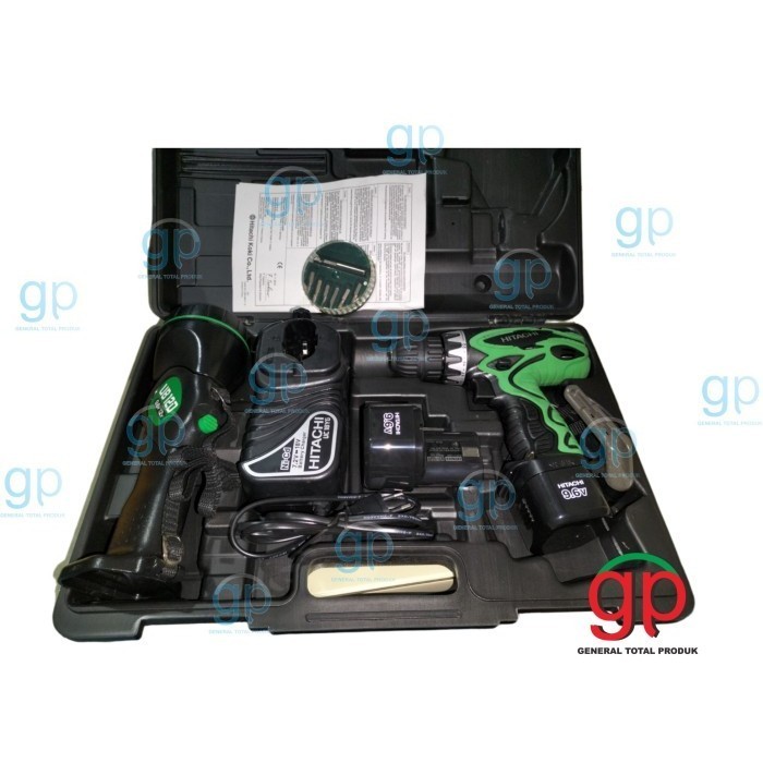 DISKON HITACHI DS9DVF3 MESIN BOR BATERAI CORDLESS DRILL DRIVER