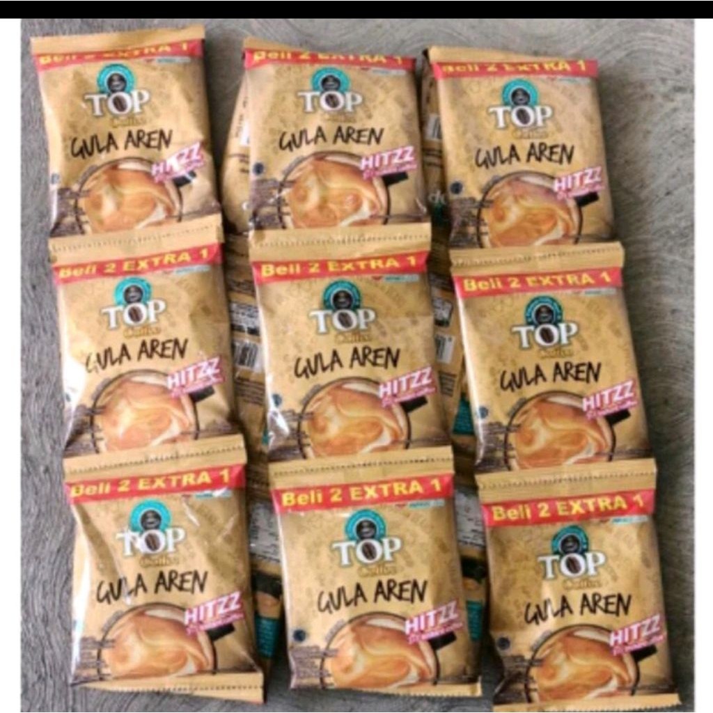 

Top Coffe Gula Aren 1 renceng isi 15 saset, Kopi Murah Meriah