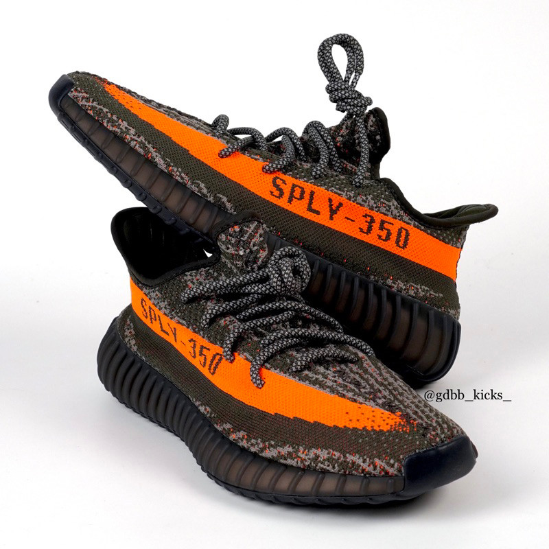 Sneakers Adidas Yeezy Boost 350 V2 Beluga Carbon Beluga Laces Reflective Sepatu Casual Gym Olahraga 