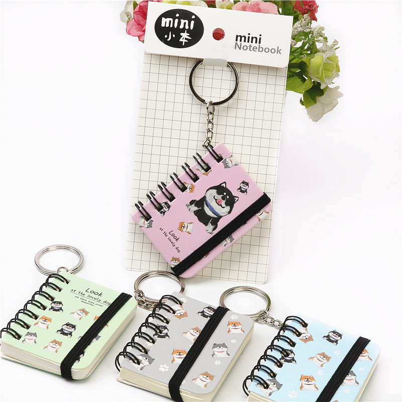 

Mini notebook cute Small book with keychain Portable notebook Student class notes