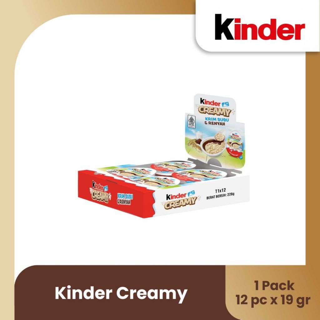 

Kinder Creamy Pack 12pcs