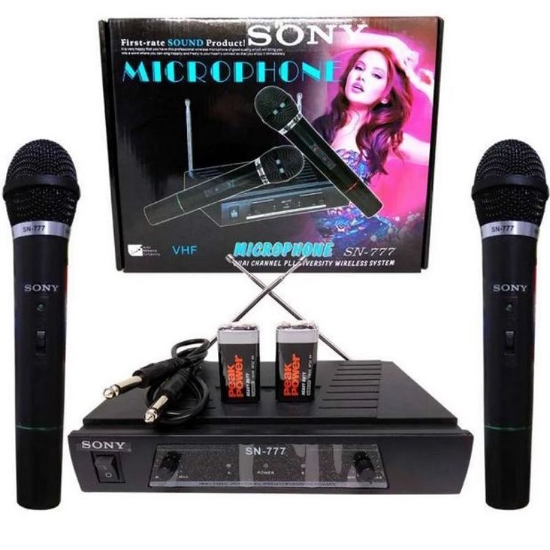 Microphone / Mic Wireless VHF SN-777 Dual Chanel