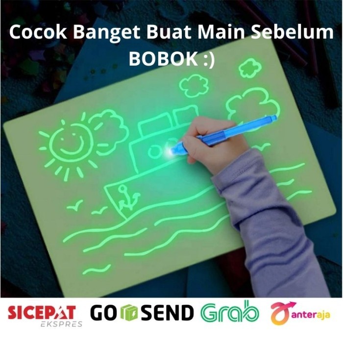 ✔D.LTA✔ - PROMO Mainan Edukasi Anak Perempuan Laki Laki 4 Tahun Draw In The Dark