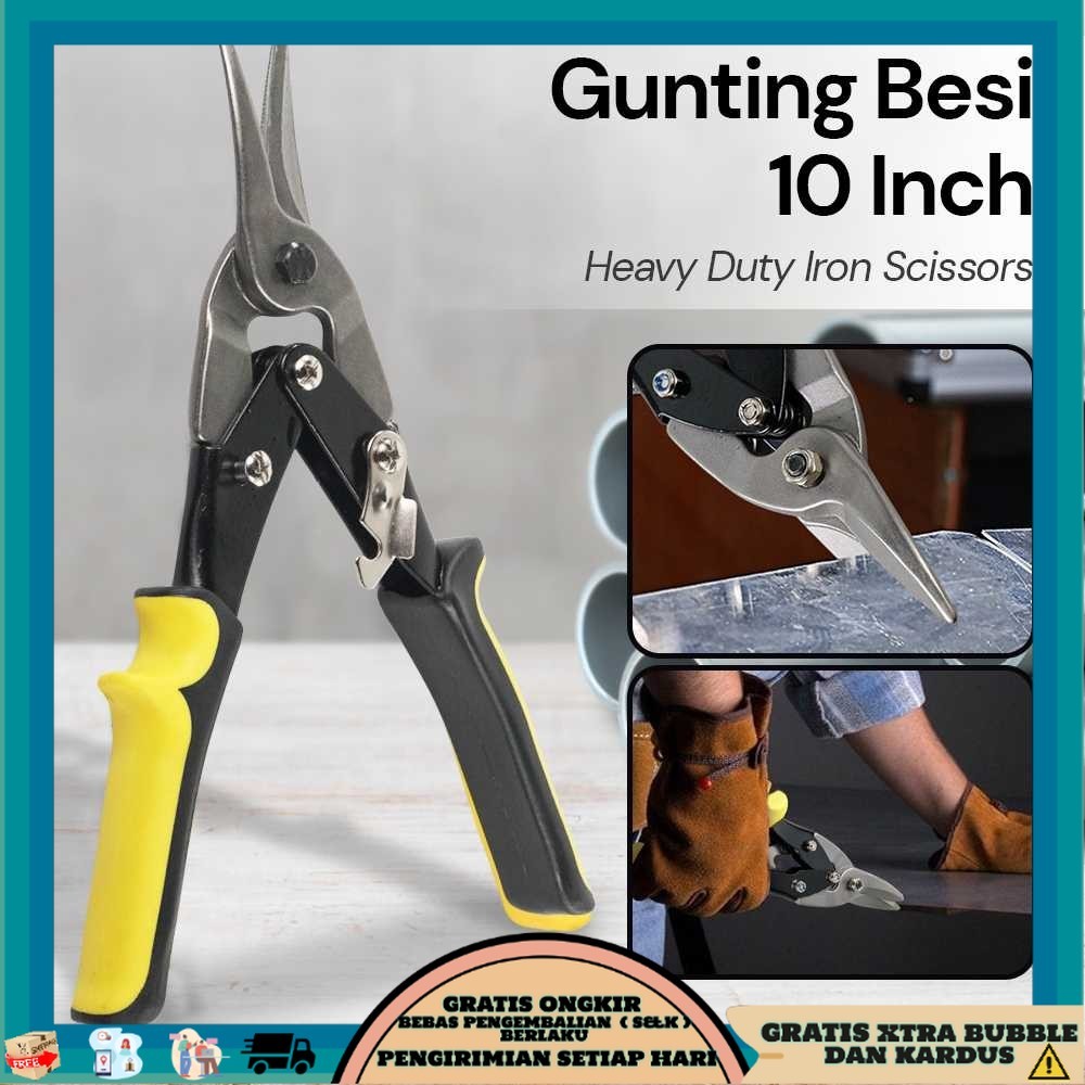 

TQK - XIAYIN Gunting Besi Flat Baja Heavy Duty Iron Scissors 10 Inch - W239