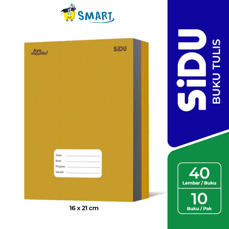 

(1PAK ISI 10 BUKU) SIDU BUKU TULIS EB 40 KRAFT 21X16CM/ BUKU TULIS 40 LEMBAR KRAFT 1 PAK ISI 10 BUKU