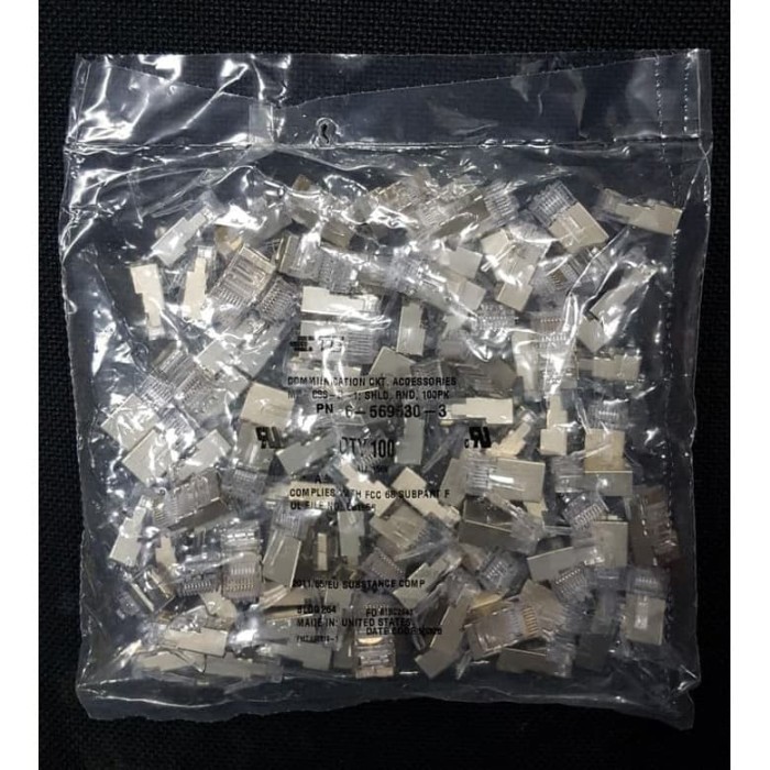 AMP Connector STP Cat5 / FTP Cat.5e Cat 5 ORIGINAL 100 pcs Commscope