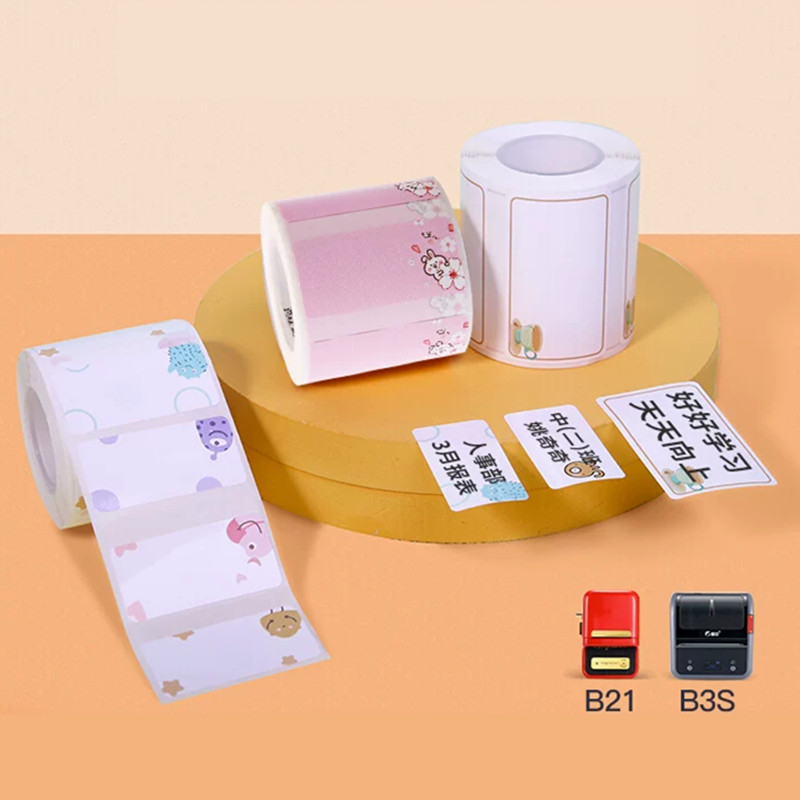 

Auto Adhesive Sticker Label Paper B21 B3S B1 B203 Thermal Label Printers Waterproof Color Stationary Files Marking Label