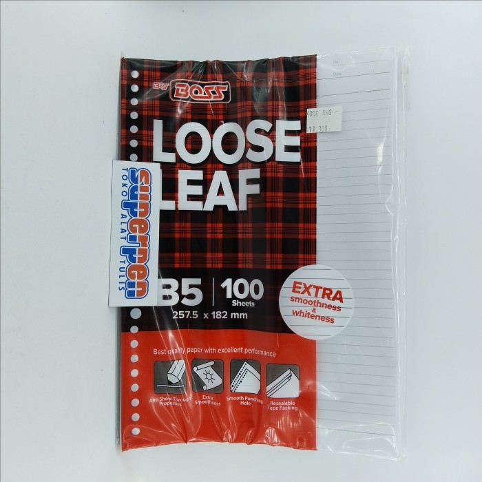 

Loose Leaf Isi Binder B5 100 Lembar Bigboss