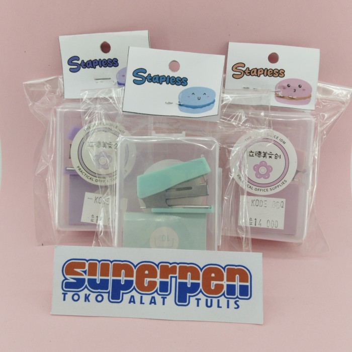 

Set Mini Stapler dan isi Stapless Pastel