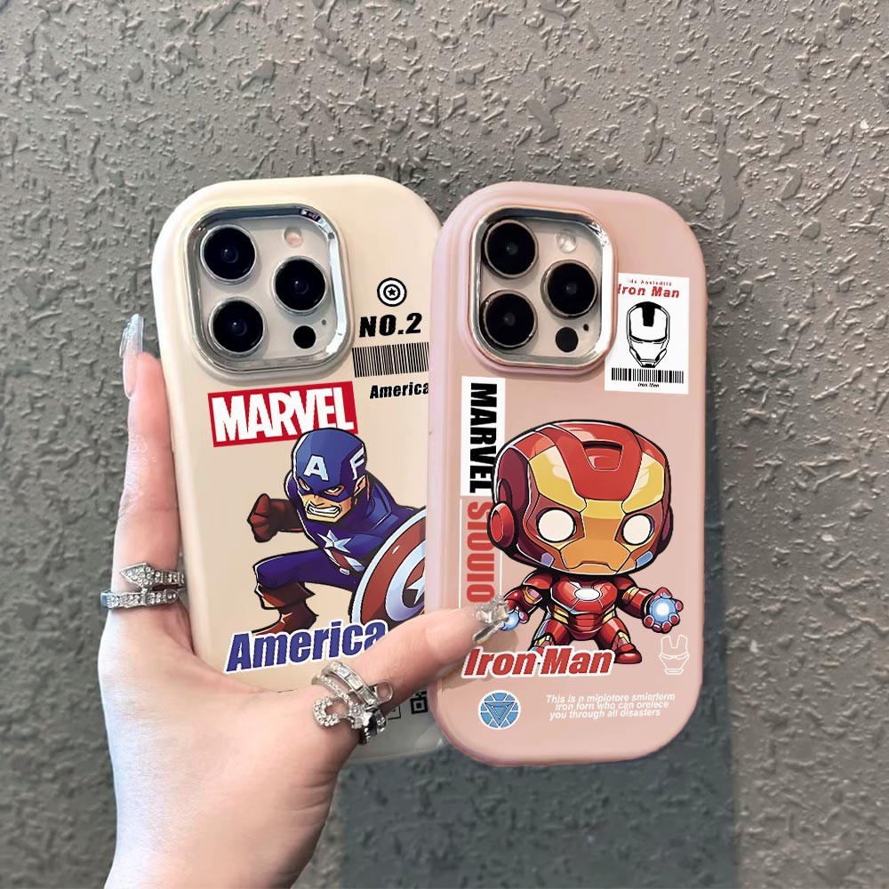 Softcase Untuk iPhone 11 12 13 Pro Max 11Pro 12 Mini Marvel Superheroes Back Cover Case Soft Origina