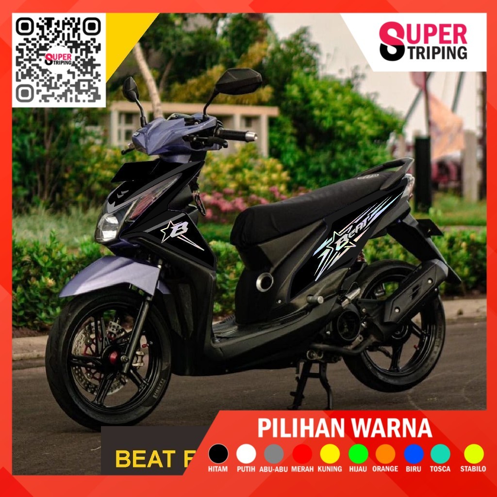 Sticker cutting body honda BEAT FI OLD - Stiker Striping Cutting MOTOR BEAT 2012 2013 2014 2015 2016
