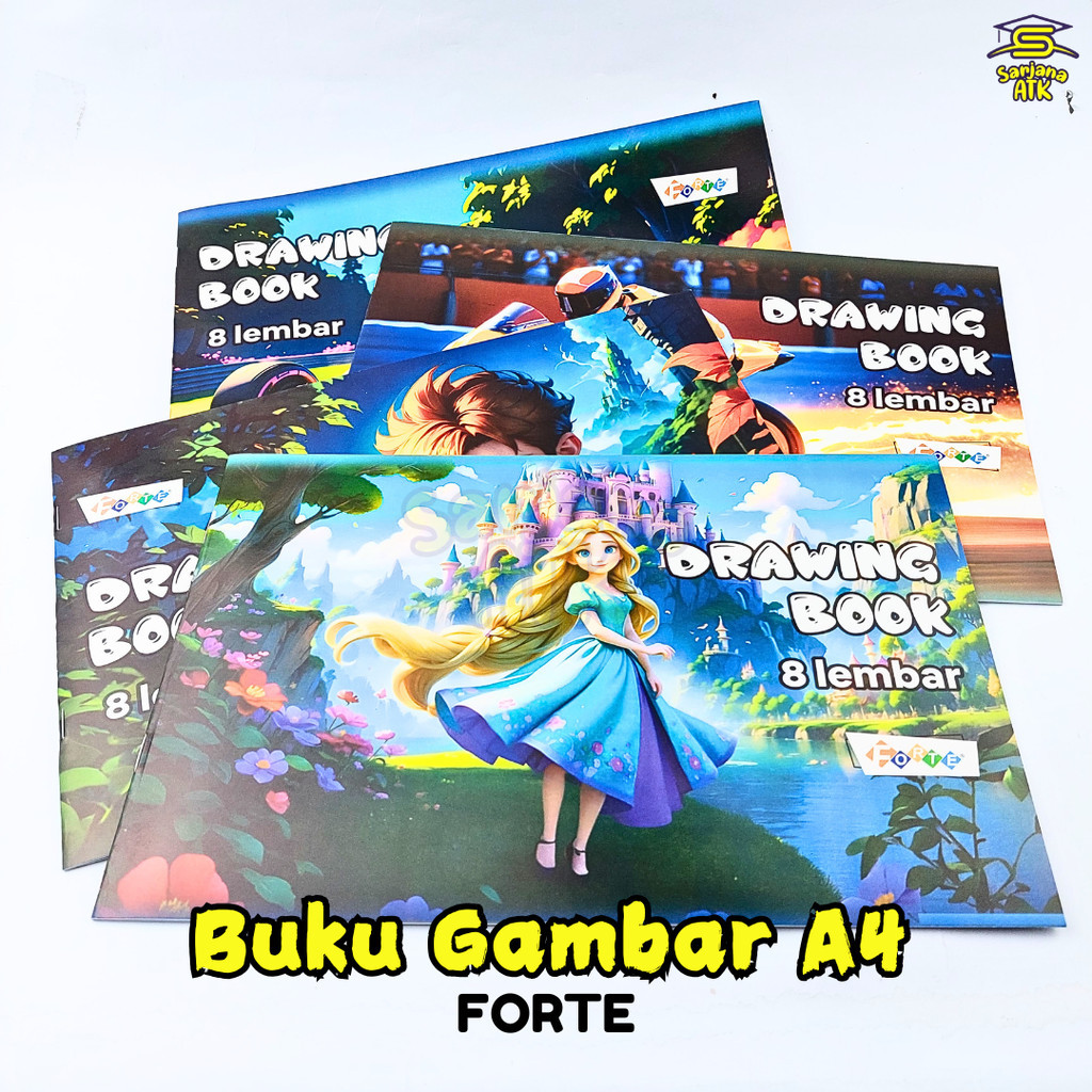 

Buku Gambar / Drawing Book A4 Merk FORTE 8 Lembar + Cara Menggambar