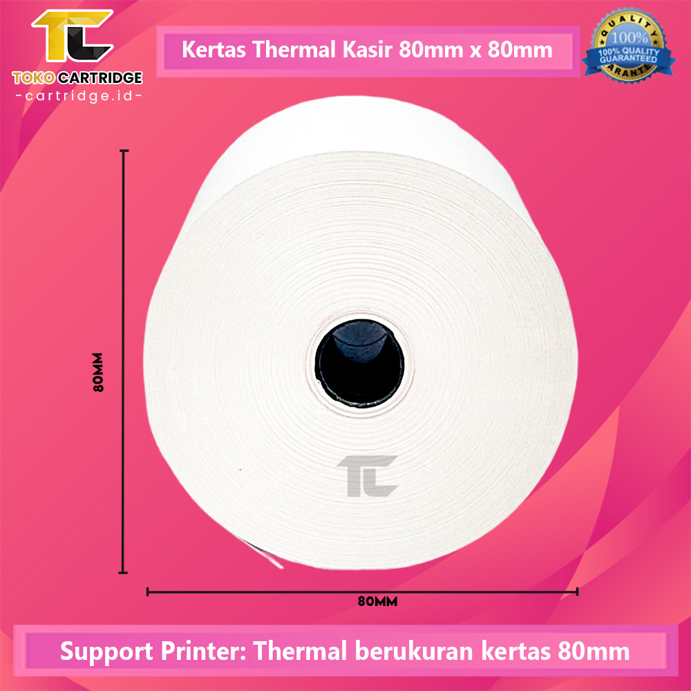

Kertas Thermal Kasir 80x80mm 80x70mm Kertas Struk Continous Paper Roll 80x70mm 80x80mm