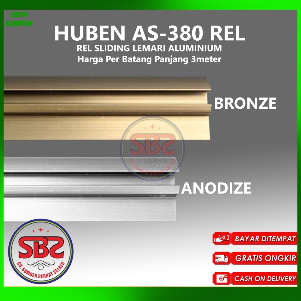 HUBEN AS-380 Rel Pintu Lemari Geser - Sliding Huben AS-380