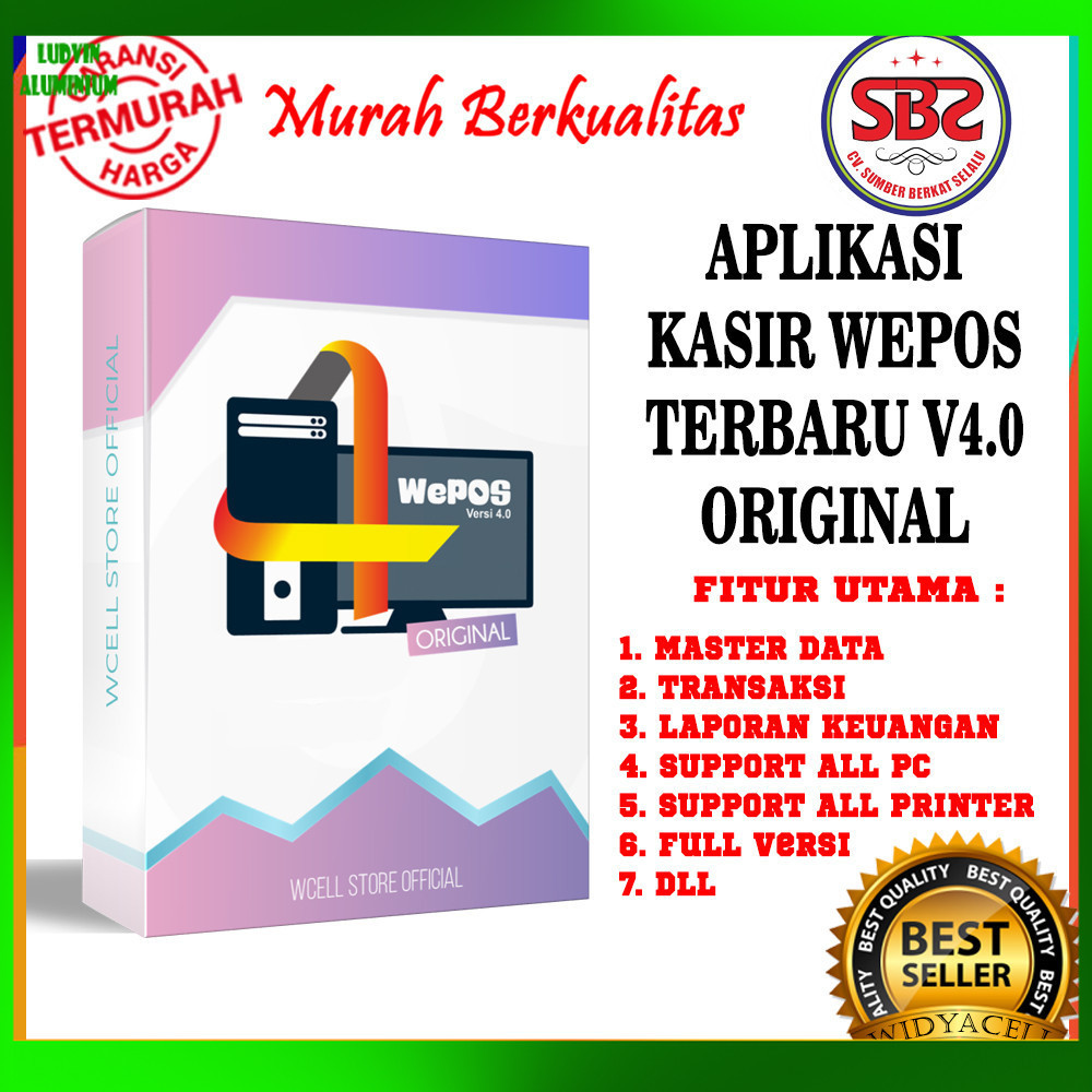 WEPOS 4.0 ORIGINAL SOFTWARE PROGRAM APLIKASI KASIR WePos 4.0 mirip iPos 4.0.3.7 Original 100% SUPPOR