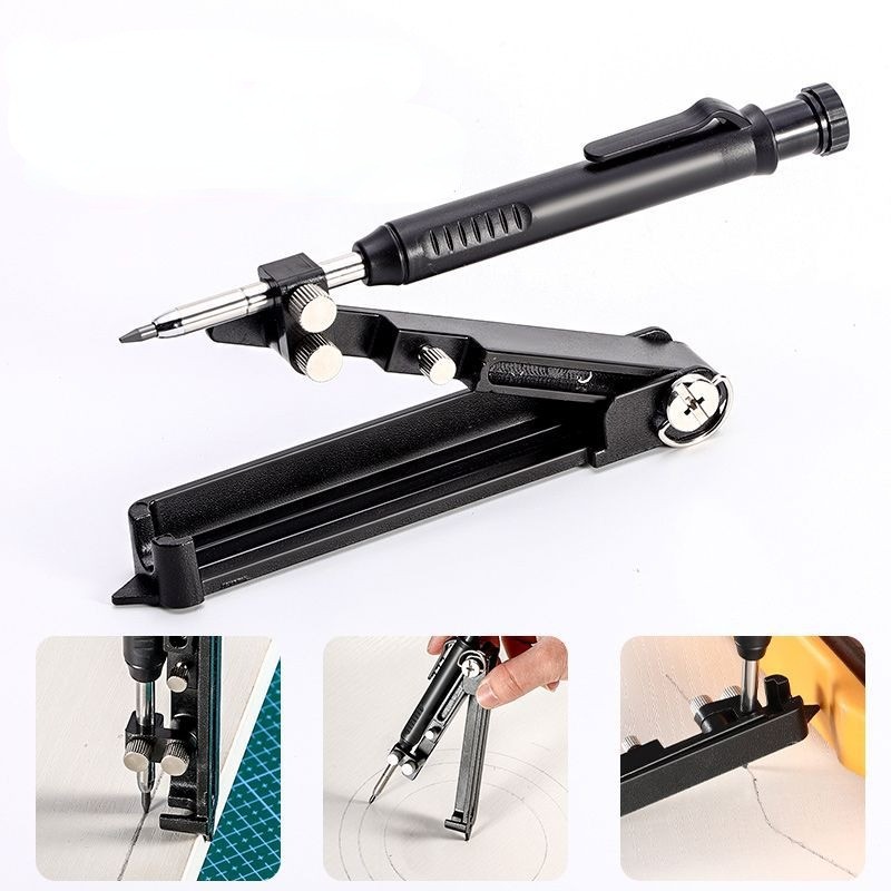 

Scriber Multifunctional Compass Measurement Scribe Contour Profiling Graffiti Marking Sampling Pencil Woodworking Tools