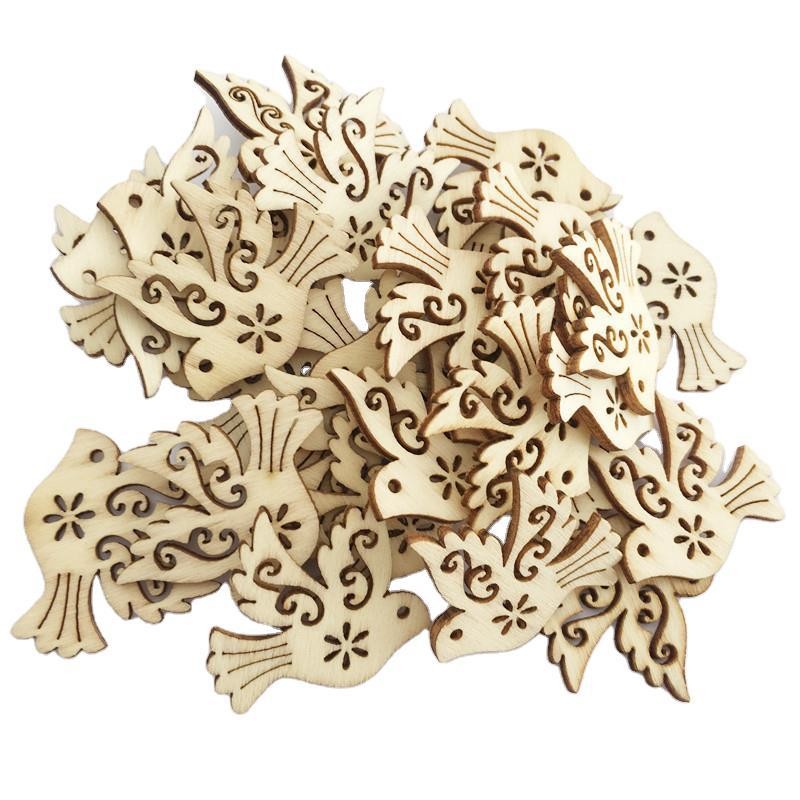 

50PCS Bird Shaped Unfinished Wood DIY Crafts Bird Wood Gift Tags for Home DIY Projects Craft Decor DIY Scrapbooking Card Making