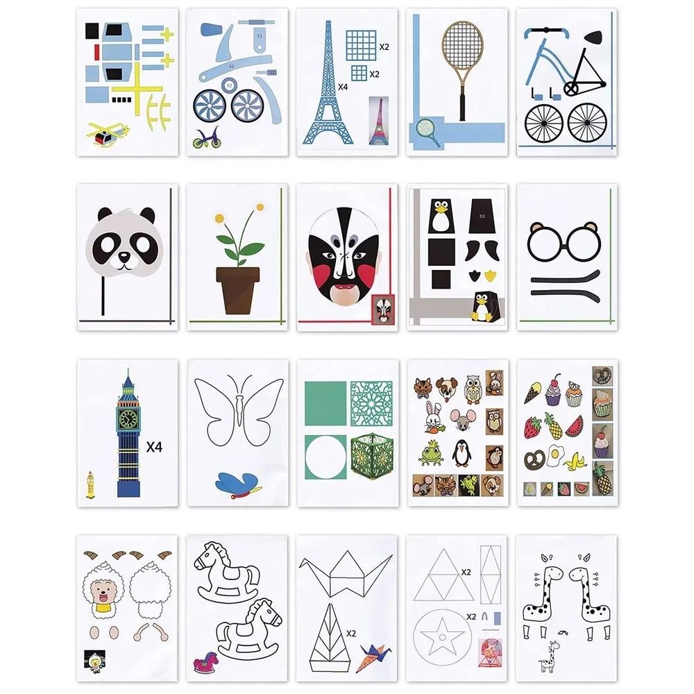 

22/40 Patterns 3D Printing Pen Drawing Book Thick Paper Clear Plate 3D Pen Paint Album Painting Template Handmade Crafts