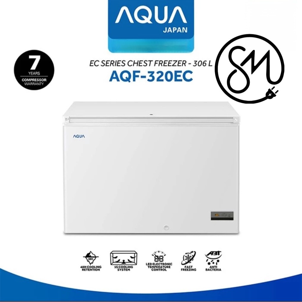 Chest Freezer AQUA AQF-320EC 306 Liter AQF320EC Freezer Box AQF 320 EC
