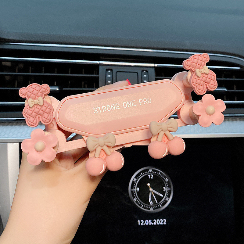 Holder hp mobil / Bahan ABS / Dukungan enam poin / Penskalaan otomatis / Phone Holder Mobil