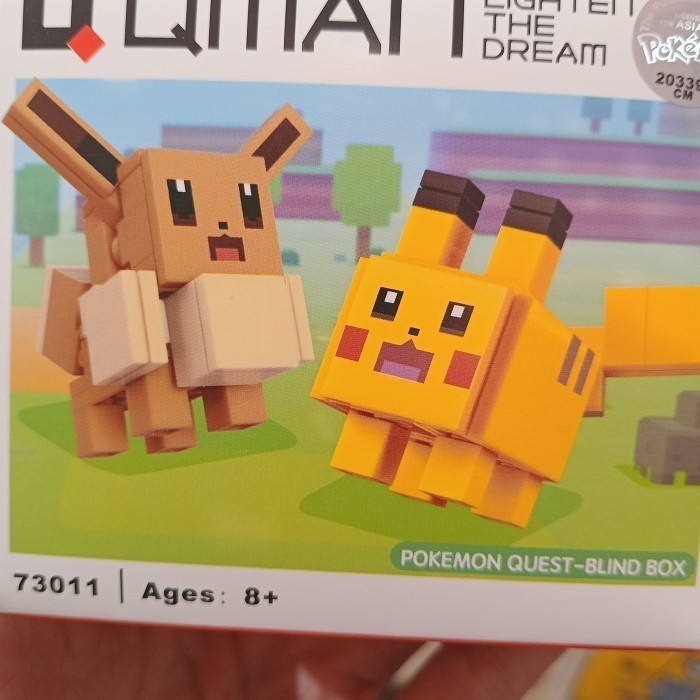 MINISO Qman Pokemon Quest 73011 Blind Box - Mainan Brick Blocks Lucu - Figure Model - Pajangan