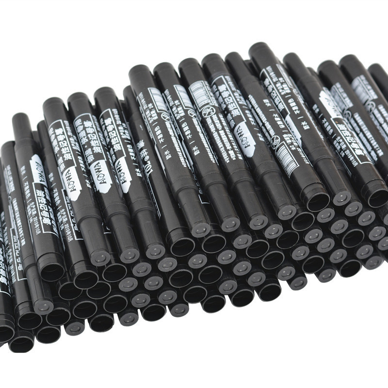 

5pcs Permanent Paint Marker Pen Oily Waterproof Black Pen for Tyre Markers Quick Drying Signature Pen Stationery Supplies