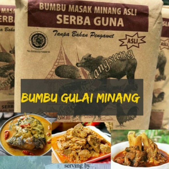 

✨TERLARIS -Bumbu masak minang serba guna 250gr/bumbu gulai minang
