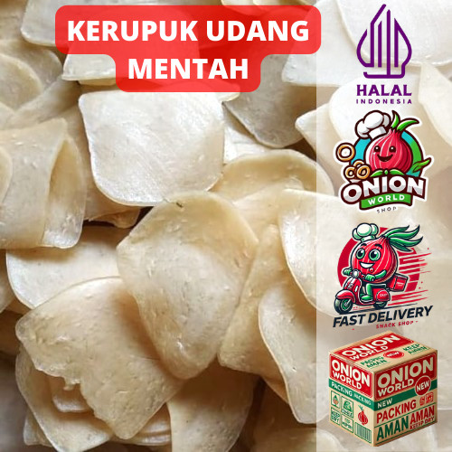 UWD KERUPUK UDANG MENTAH 500gr Kerupuk Udang Mentah Besar Kerupuk Udang Mentah Kacil Kerupuk Udang