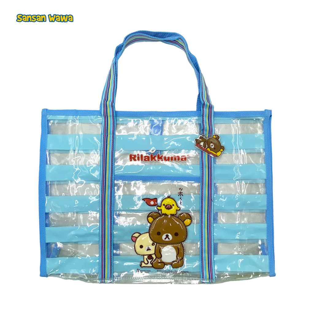 Rilakkuma Tas tenteng mika transparan size besar