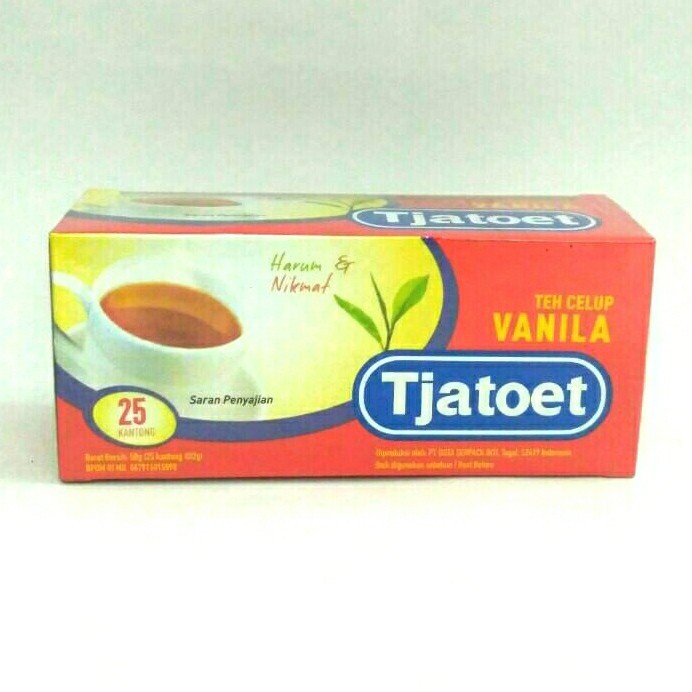 

Tjatoet Teh Celup Vanilla 25's ( 25 kantong x 2 gram )