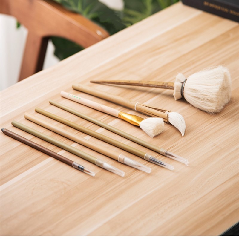 

Pottery brush 8 pieces/set of pottery painting tools painted hook line sweeping ash, moisturizing and filling color brush