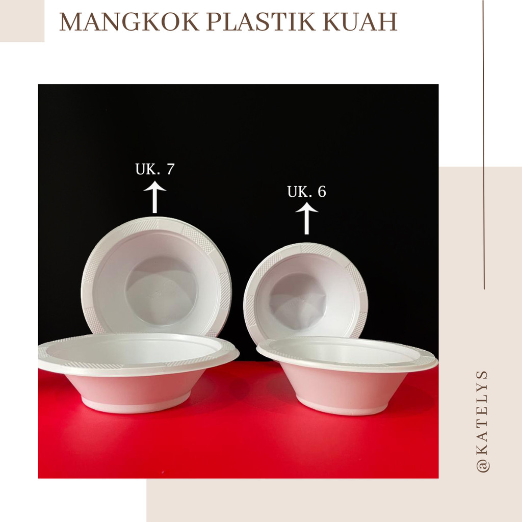 Mangkok Plastik Kuah Sekali Pakai | Disposable Plastic Bowl | Mangkok Kuah Bakso
