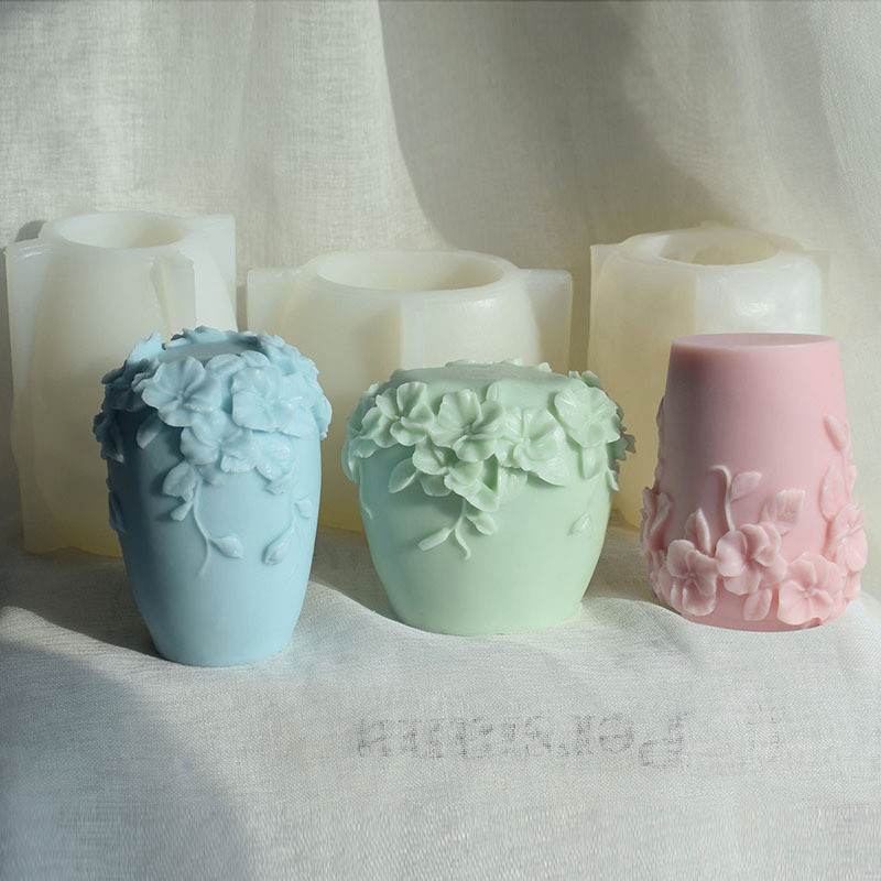 

Large Rattan Flower Silicone Candle Mold DIY Peony Soap Resin Plaster Mould Chocolate Cake Making Tool Wedding Home Decor Gifts