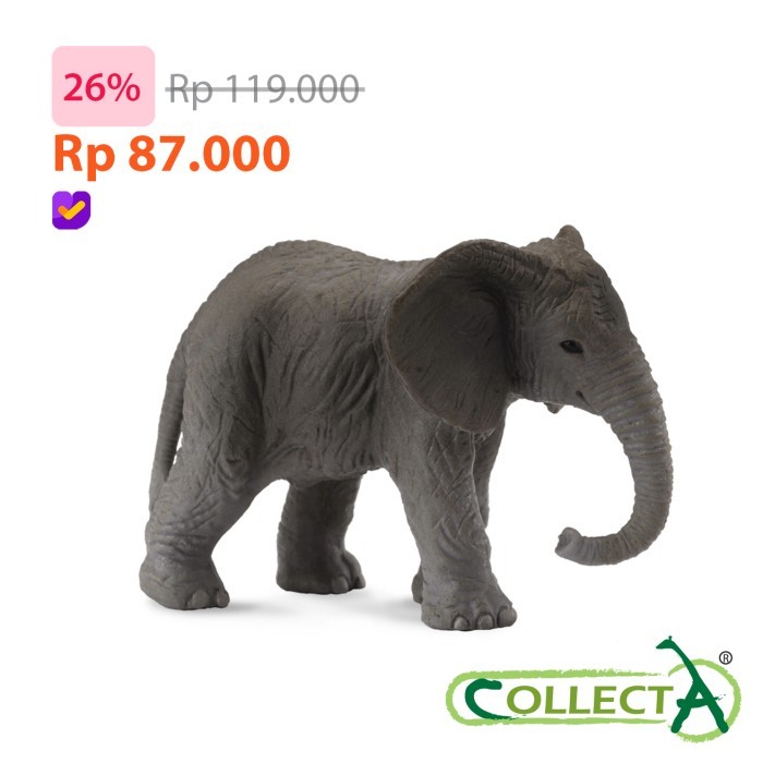 ✨Q.LnS✨ - PROMO CollectA 88026 - African Elephant Calf - Animal Figure