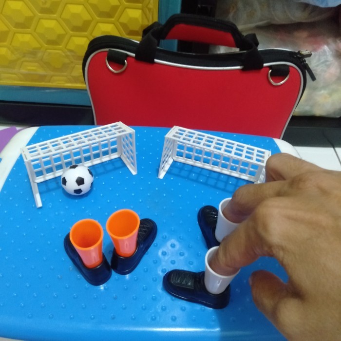 ✔Q.LnS✔ - TERLARIS Miniatur Gawang Sepak Bola Miniatur Boneka Jari Kaki Pemain Sepak Bola