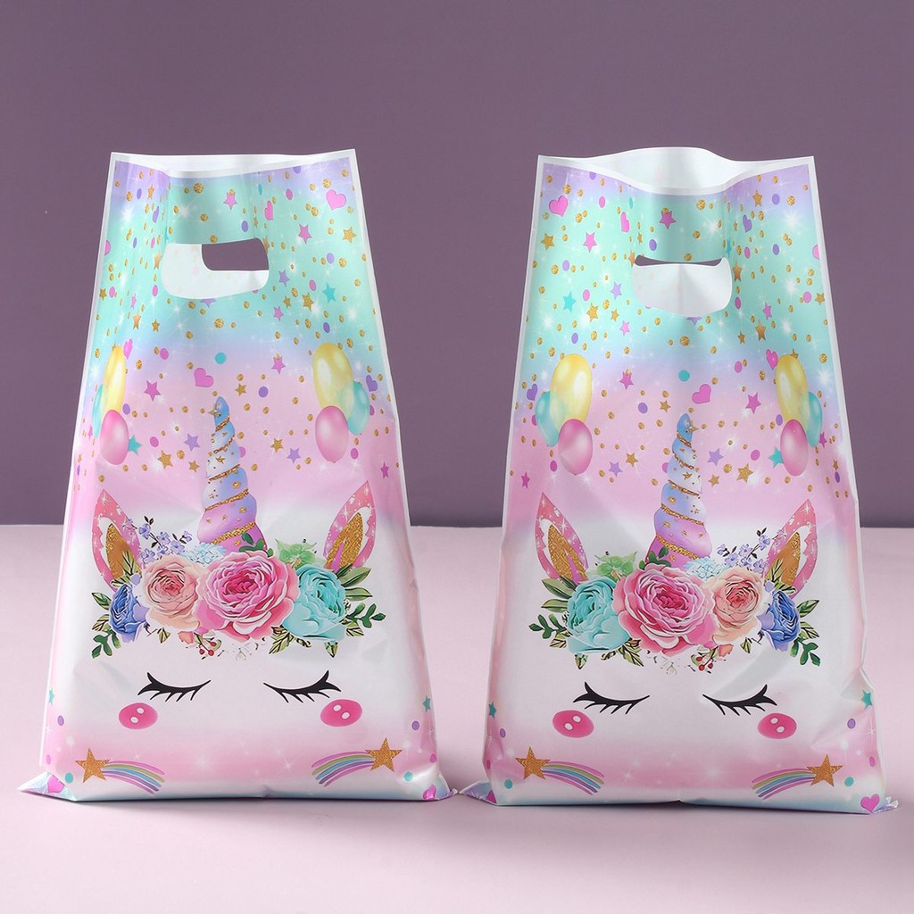 

10pcs Handbag Candy Bags Unicorn Birthday Party Decoration Kids Gift Packing Bag 1st Birthday Baby Shower Girl Party Supplies