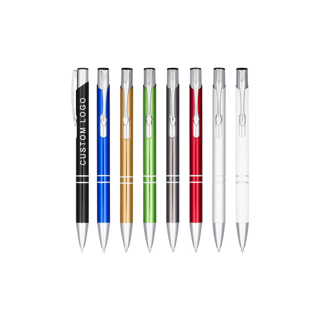 

Fashion Metal Ball Pen Custom Ballpoint Color Pens Add Logo Advertise Promotional Gift Cheap Event Premium Personalized Giveaway