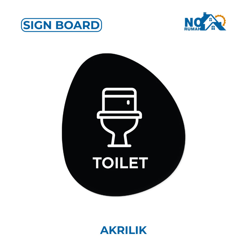 

Toilet Sign Board Akrilik Tempel Dinding Papan Acrylic Restoran Dinding Petunjuk Toko Cafe
